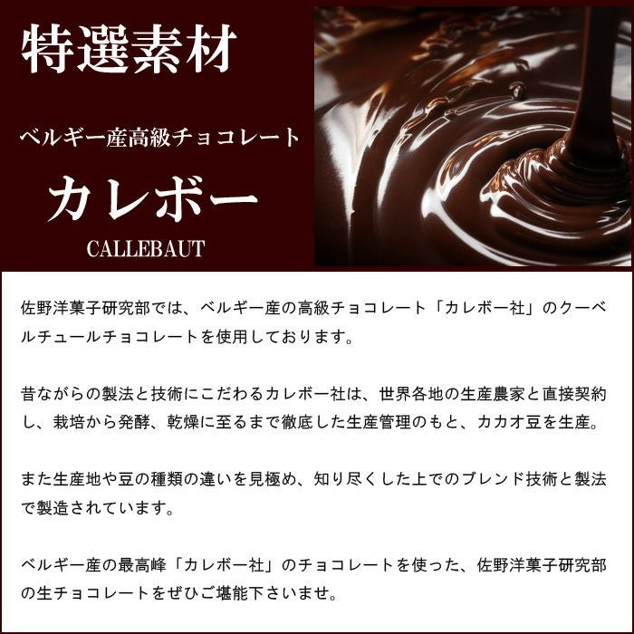 厳選素材ベルギー産チョコレート
